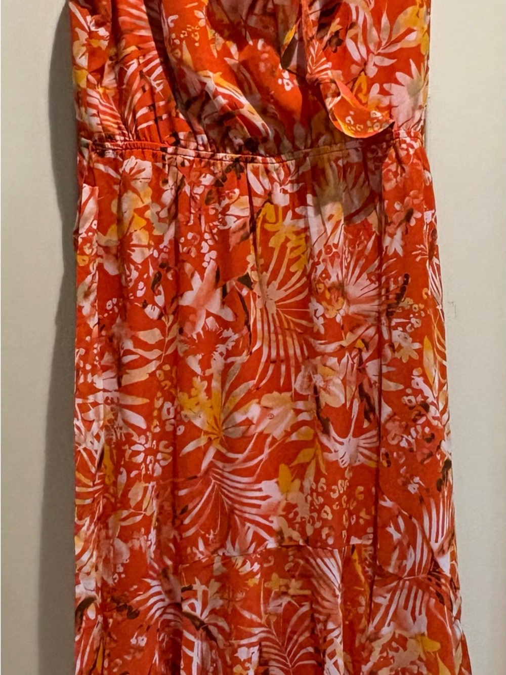 INC International Concepts Orange Floral Maxi Dress
